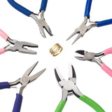 6pcs Mini Jewelry Pliers Tool Kit Set Carbon Steel Flat/Round/Bent/Side Cutting