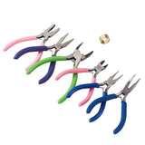 6pcs Mini Jewelry Pliers Tool Kit Set Carbon Steel Flat/Round/Bent/Side Cutting