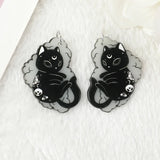 6pcs Glow In Dark Cat Charms for DIY Jewelry Making