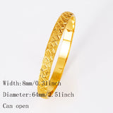 6pcs Charm Ethiopian African 24k Bracelets&Bangles Dubai Bangles for Women