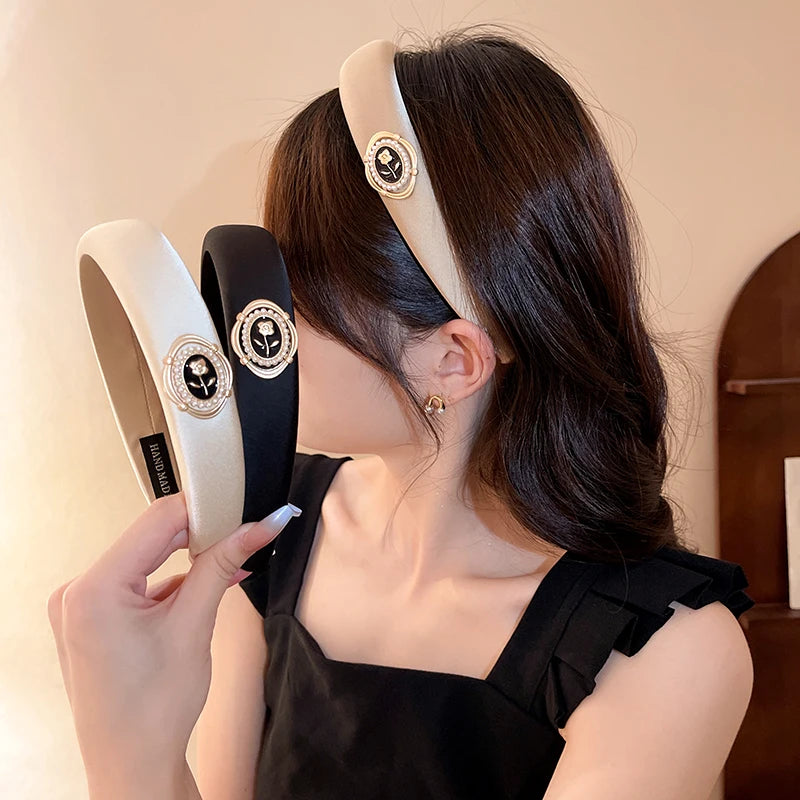 6pcs Flower Pearl Hair Bands Multi-color Headbands