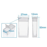 6pcs Clear Rectangle Plastic Bead Storage Containers Earring Jewelry Box
