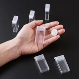 6pcs Clear Rectangle Plastic Bead Storage Containers Earring Jewelry Box