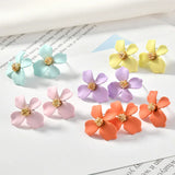 6pcs Coloured Flower Stamen Ear Needle DIY Earring Jewelry Material