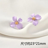 6pcs Coloured Flower Stamen Ear Needle DIY Earring Jewelry Material
