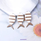 6pcs Copper Fish Charms Enamel Earring Pendant DIY Jewelry Making