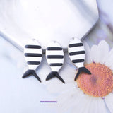 6pcs Copper Fish Charms Enamel Earring Pendant DIY Jewelry Making