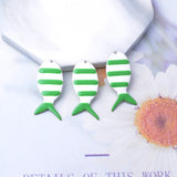 6pcs Copper Fish Charms Enamel Earring Pendant DIY Jewelry Making