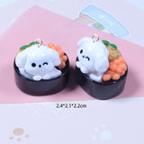 6pcs 3D Dog Sushi Charms for Jewelry Making DIY Earring Necklace Findings C1321