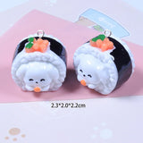 6pcs 3D Dog Sushi Charms for Jewelry Making DIY Earring Necklace Findings C1321