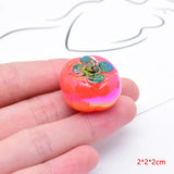 6pcs Tomato Resin Charms for Keychain Earrings