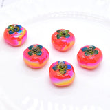 6pcs Tomato Resin Charms for Keychain Earrings