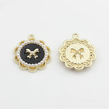 6pcs Lace Bow Pearl Resin Earring Necklace DIY Supplies