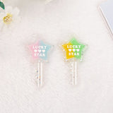 6pcs Resin Heart, Star Key DIY Making Accessories