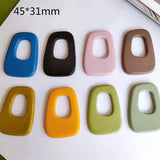6pcs Solid Hollow Square Geometric Pendant Earring Accessories