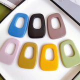 6pcs Solid Hollow Square Geometric Pendant Earring Accessories