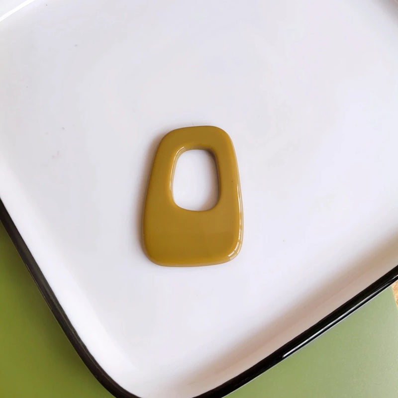 6pcs Solid Hollow Square Geometric Pendant Earring Accessories