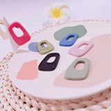 6pcs Solid Hollow Square Geometric Pendant Earring Accessories
