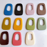 6pcs Solid Hollow Square Geometric Pendant Earring Accessories