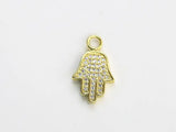 6pcs CZ Hamsa Hand Earring Charms, Jellyfish Charm, Jewelry Making - G1026