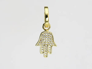 6pcs CZ Hamsa Hand Earring Charms, Jellyfish Charm, Jewelry Making - G1026