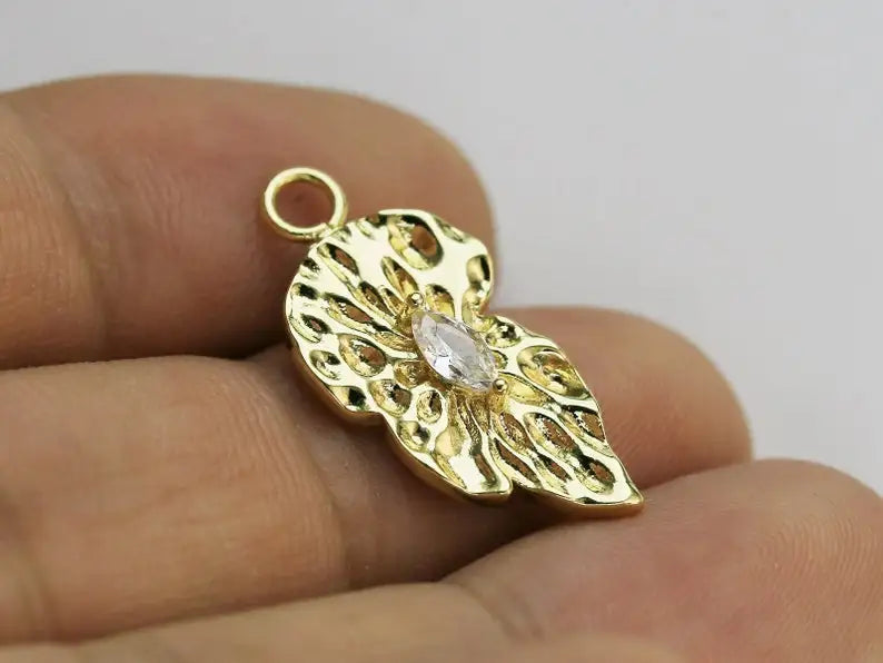 6pcs Leaf Charms, Detachable Earrings, Necklace Interchangeable - G1030