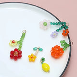 6pcs DIY Jewelry Summer Glass Crystal Beads Earrings Charms
