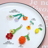 6pcs DIY Jewelry Summer Glass Crystal Beads Earrings Charms
