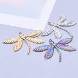 6pcs Stainless Steel Dragonfly Charms for Jewelry Making DIY Earrings Necklace
