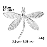 6pcs Stainless Steel Dragonfly Charms for Jewelry Making DIY Earrings Necklace