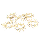 6pcs Brass Eye Shaped Charms for DIY Earrings 51x38mm
