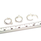 6pcs Silver Plated Brass Earring Holder Hoop Earrings