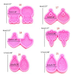 6pcs Earring Resin Molds DIY Craft Keychain Jewelry Casting Mold