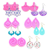 6pcs Earring Resin Molds DIY Craft Keychain Jewelry Casting Mold