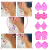 6pcs Earring Resin Molds DIY Craft Keychain Jewelry Casting Mold