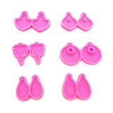 6pcs Earring Resin Molds DIY Craft Keychain Jewelry Casting Mold