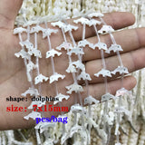 6pcs Shell Beads Dog Pig Dolphin Fish Elephant Mother of Pearl Beads