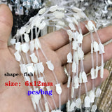6pcs Shell Beads Dog Pig Dolphin Fish Elephant Mother of Pearl Beads