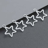 925 Sterling Silver Pendant Star Hollow Out Pentagram Suspension Jewelry