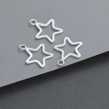 925 Sterling Silver Pendant Star Hollow Out Pentagram Suspension Jewelry