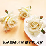 6pcs Red Rose Flower Hairpins Bride Hair Clips Barrette Wedding Headwear