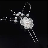 6pcs Red Yarn Butterfly Flower Hair Clips Barrette