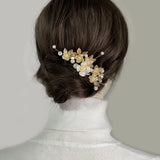 6pcs Pearl Flower Hair Pins for Women Wedding Bridal Hair Accessories