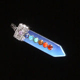 6pcs High Sword 7 Chakra Pendants Natural Crystal Quartz Pendant Necklace