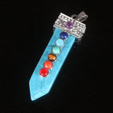 6pcs High Sword 7 Chakra Pendants Natural Crystal Quartz Pendant Necklace