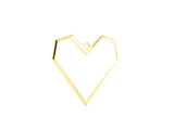 6pcs Hollow Heart Charm, Earring Charms For Hoops, Real Plated