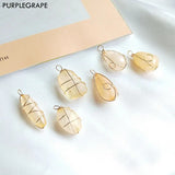 6pcs Natural Jade Pendant DIY Earrings Jewelry Accessories