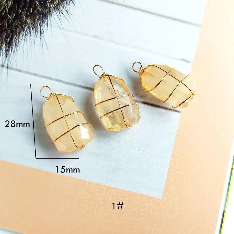 6pcs Natural Jade Pendant DIY Earrings Jewelry Accessories