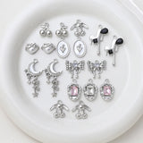 6pcs Sweet Wind Love Bow Pendant DIY Jewelry Charms
