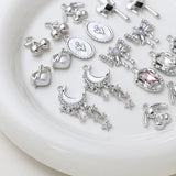 6pcs Sweet Wind Love Bow Pendant DIY Jewelry Charms